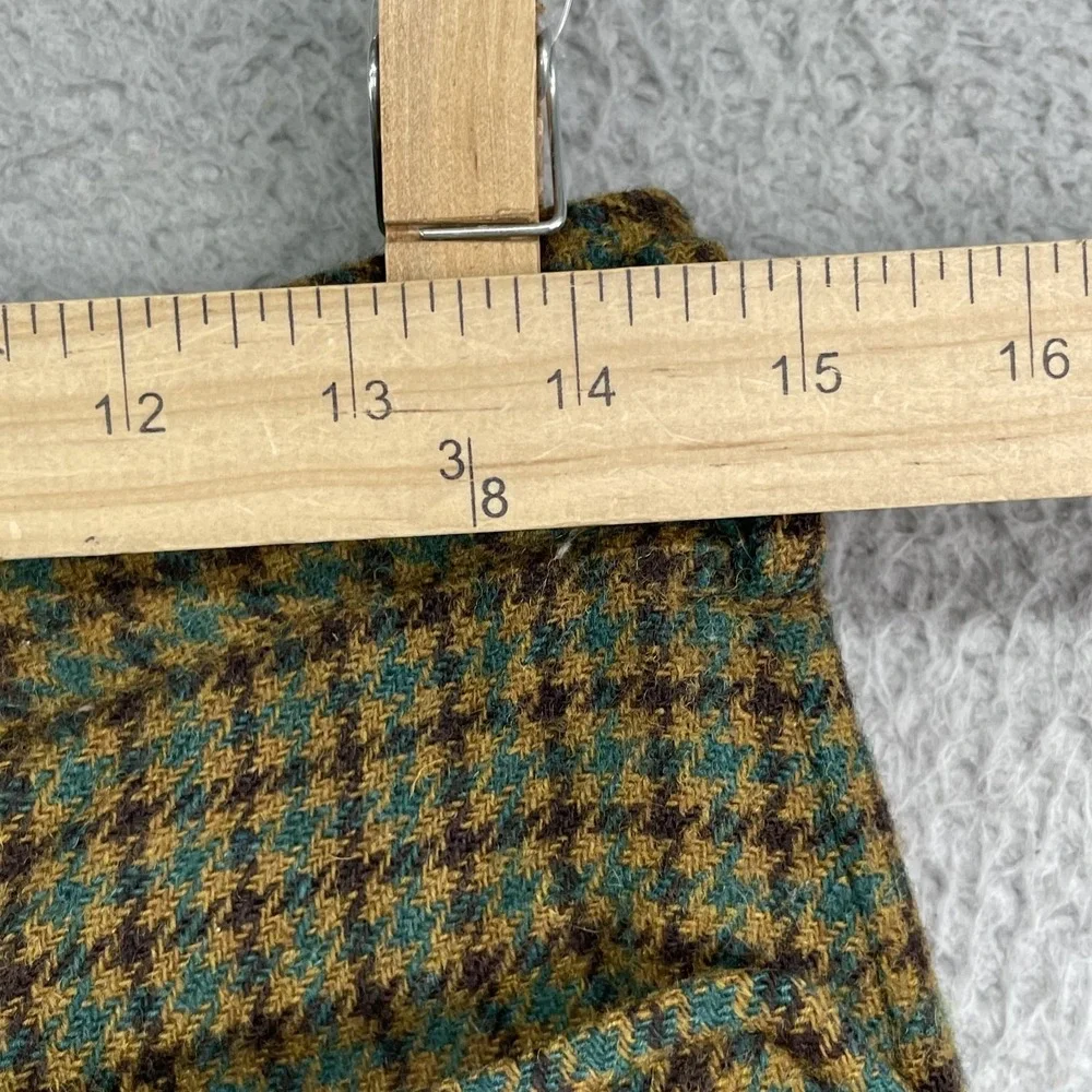 VTG 70s Custom Wool Trouser 29x23* Crop Bespoke Houndstooth Hunt Academia Dapper